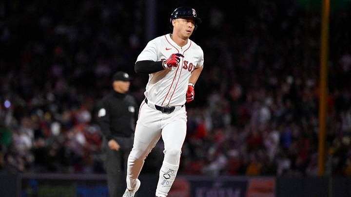 Sep 17, 2025; Boston, Massachusetts, USA; Boston Red Sox right fielder Rob Refsnyder (30) round the bases after hitting a one run home run against the Athletics during the second inning at Fenway Park. Mandatory Credit: Eric Canha-Imagn Images