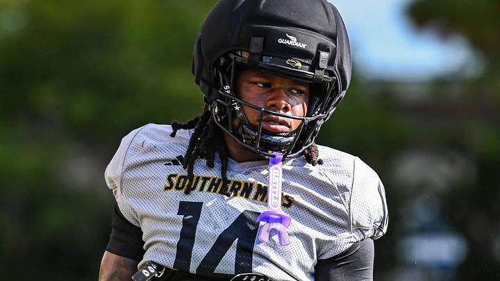 Southern Miss running back Steven Robinson (#14) is making a strong case to be the team's starter for Week 1. Southern Miss running back Steven Robinson (#14) is making a strong case to be the team's starter for Week 1.