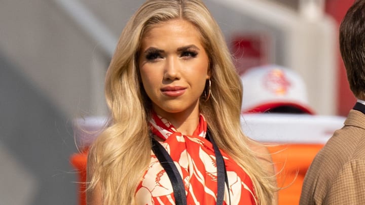 Kansas City Chiefs heiress Gracie Hunt before the game against the San Francisco 49ers at Levi's Stadium.