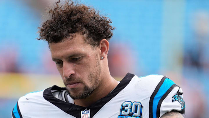 Former Carolina Panthers tight end Feleipe Franks is signing with the Atlanta Falcons in free agency.