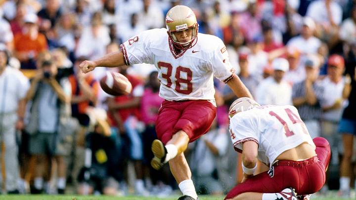 Florida State Seminoles kicker Sebastian Janikowski (38)