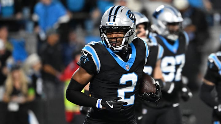 Carolina Panthers cornerback Mike Jackson (2) reacts in the fourth quarter
