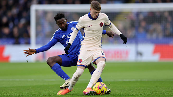 Ndidi stamped on the back of Palmer's Achilles
