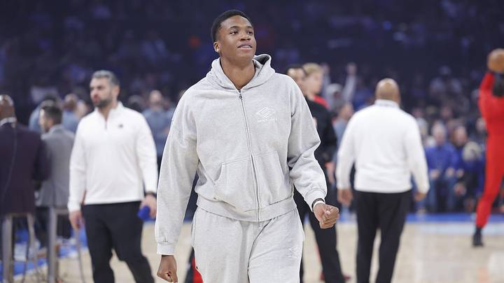 Jan 25, 2026; Oklahoma City, Oklahoma, USA; Oklahoma City Thunder center Thomas Sorber during warm ups before a game against the Toronto Raptors at Paycom Center. Mandatory Credit: Alonzo Adams-Imagn Images Jan 25, 2026; Oklahoma City, Oklahoma, USA; Oklahoma City Thunder center Thomas Sorber during warm ups before a game against the Toronto Raptors at Paycom Center. Mandatory Credit: Alonzo Adams-Imagn Images