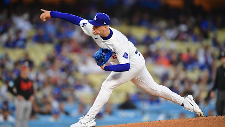 Aug 29, 2024; Los Angeles, California, USA; Los Angeles Dodgers pitcher Bobby Miller (28) throws against the Baltimore Orioles during the first inning at Dodger Stadium. Mandatory Credit: Gary A. Vasquez-Imagn Images Aug 29, 2024; Los Angeles, California, USA; Los Angeles Dodgers pitcher Bobby Miller (28) throws against the Baltimore Orioles during the first inning at Dodger Stadium. Mandatory Credit: Gary A. Vasquez-Imagn Images