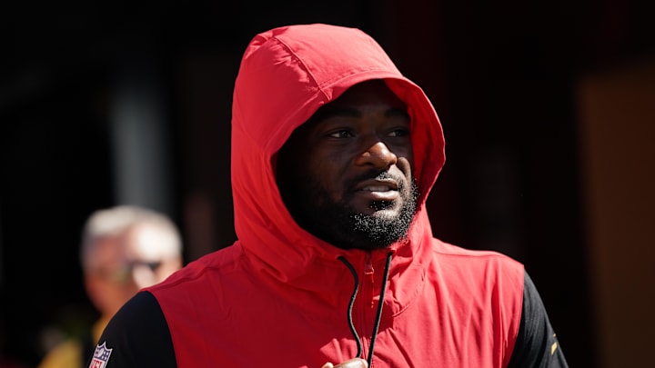 Sep 9, 2024; Santa Clara, California, USA;  San Francisco 49ers wide receiver Brandon Aiyuk (11) enters the field before a game against the New York Jets at Levi's Stadium. Mandatory Credit: David Gonzales-Imagn Images