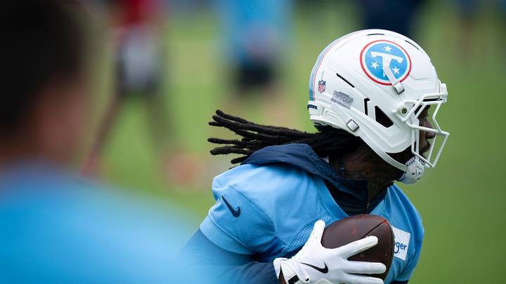 Tennessee Titans wide receiver Calvin Ridley (0) makes a catch during organized team activities at Vanderbilt Health Football Center Friday, May 29, 2026. Tennessee Titans wide receiver Calvin Ridley (0) makes a catch during organized team activities at Vanderbilt Health Football Center Friday, May 29, 2026.