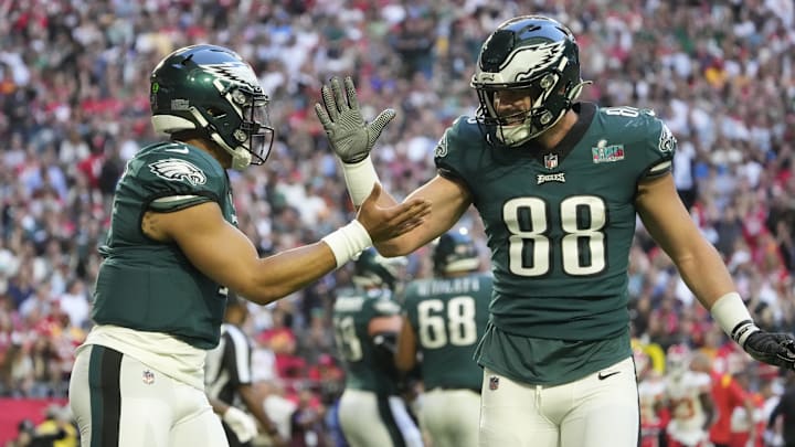 Jalen Hurts, Dallas Goedert, Philadelphia Eagles