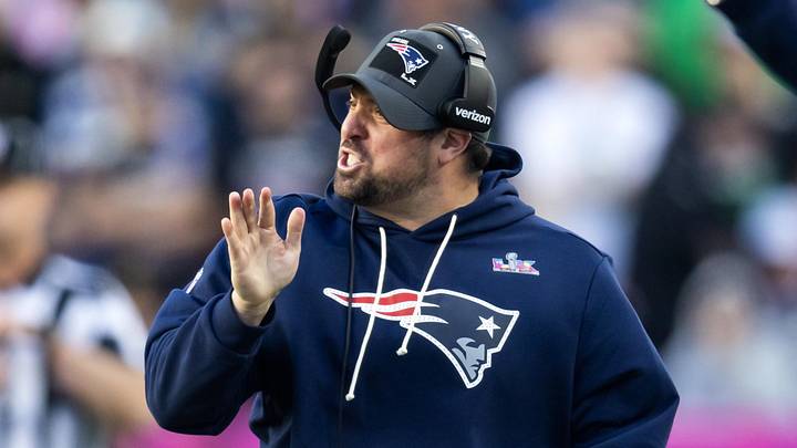 Feb 8, 2026; Santa Clara, CA, USA; New England Patriots inside linebackers coach Zak Kuhr against the Seattle Seahawks during Super Bowl LX at Levi's Stadium. Mandatory Credit: Mark J. Rebilas-Imagn Images Feb 8, 2026; Santa Clara, CA, USA; New England Patriots inside linebackers coach Zak Kuhr against the Seattle Seahawks during Super Bowl LX at Levi's Stadium. Mandatory Credit: Mark J. Rebilas-Imagn Images