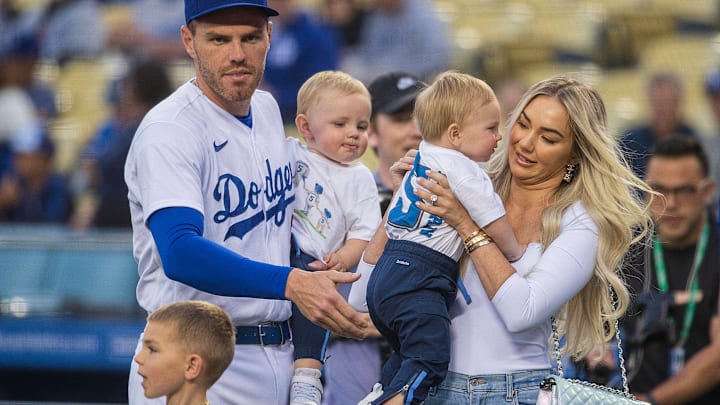 Freddie Freeman, Chelsea Freeman with their three sons Freddie Freeman, Chelsea Freeman with their three sons