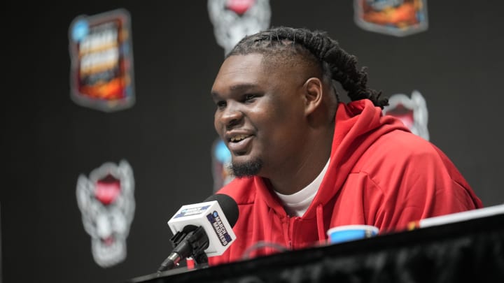 NC State basketball forward DJ Burns NC State basketball forward DJ Burns