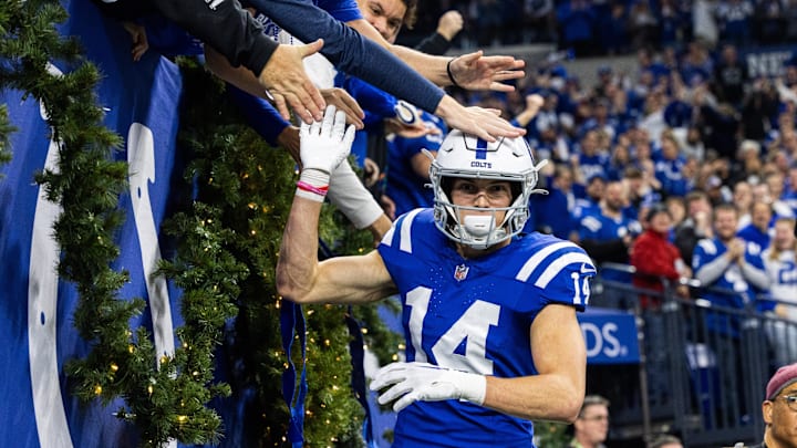Dec 31, 2023; Indianapolis, Indiana, USA; Indianapolis Colts wide receiver Alec Pierce (14)