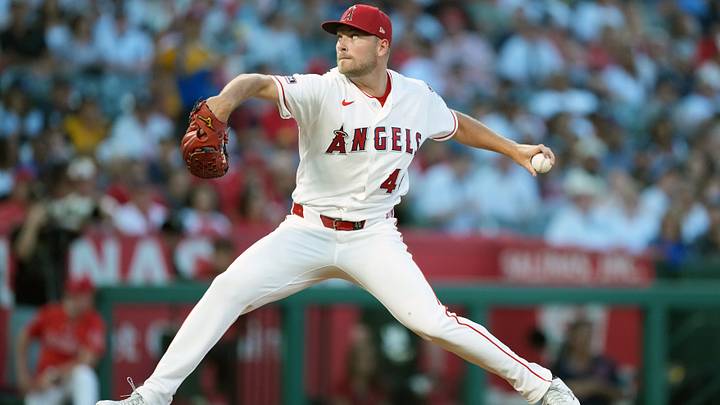 Sep 2, 2026; Anaheim, California, USA; Los Angeles Angels pitcher Reid Detmers (48) throws against the New York Yankees at Angel Stadium. Mandatory Credit: Kirby Lee-Imagn Images Sep 2, 2026; Anaheim, California, USA; Los Angeles Angels pitcher Reid Detmers (48) throws against the New York Yankees at Angel Stadium. Mandatory Credit: Kirby Lee-Imagn Images