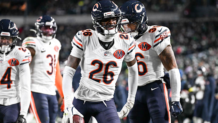 Cornerback Nahshon Wright celebrates after his forced fumble and recovery at Philadelphia on the tush push. Wright is NFC Defensive Player of the Month. Cornerback Nahshon Wright celebrates after his forced fumble and recovery at Philadelphia on the tush push. Wright is NFC Defensive Player of the Month.