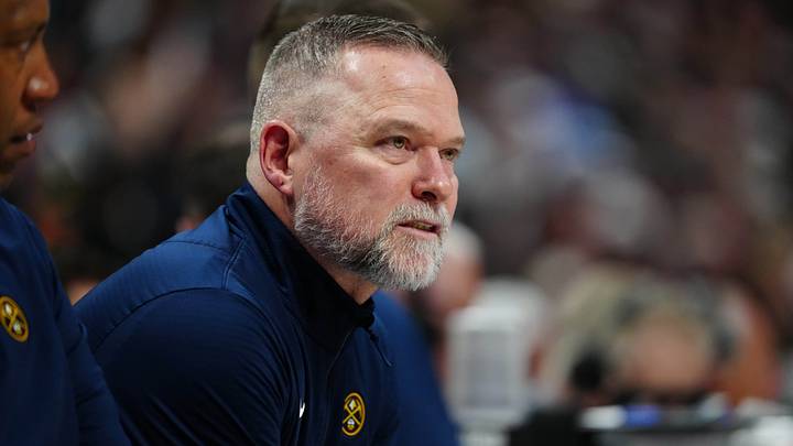 Apr 6, 2025; Denver, Colorado, USA; Denver Nuggets head coach Michael Malone during the second quarter against the Indiana Pacers at Ball Arena. Mandatory Credit: Ron Chenoy-Imagn Images Apr 6, 2025; Denver, Colorado, USA; Denver Nuggets head coach Michael Malone during the second quarter against the Indiana Pacers at Ball Arena. Mandatory Credit: Ron Chenoy-Imagn Images