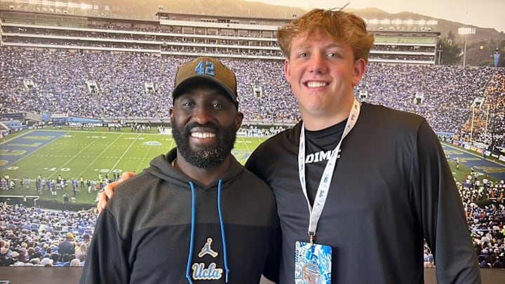 2026 tight end commit Camden Jensen on a UCLA visit prior to his Bruins commitment