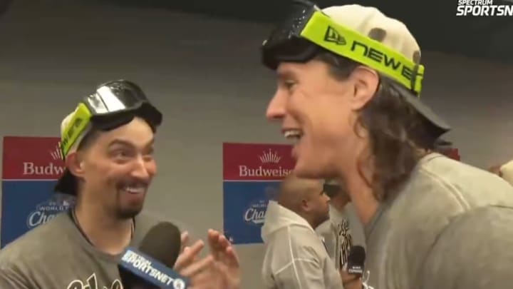 Pitchers Blake Snell and Tyler Glasnow faced the Dodgers while on the Rays back in 2020.