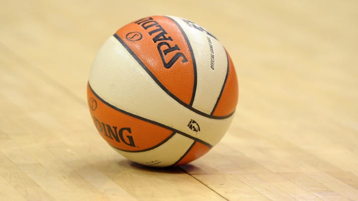 Jun 18, 2012; Los Angeles, CA, USA; General view of a WNBA basketball on the court during the game between the Washington Mystics and the Los Angeles Sparks at the Staples Center. Mandatory Credit: Kirby Lee/Image of Sport-Imagn Images Jun 18, 2012; Los Angeles, CA, USA; General view of a WNBA basketball on the court during the game between the Washington Mystics and the Los Angeles Sparks at the Staples Center. Mandatory Credit: Kirby Lee/Image of Sport-Imagn Images
