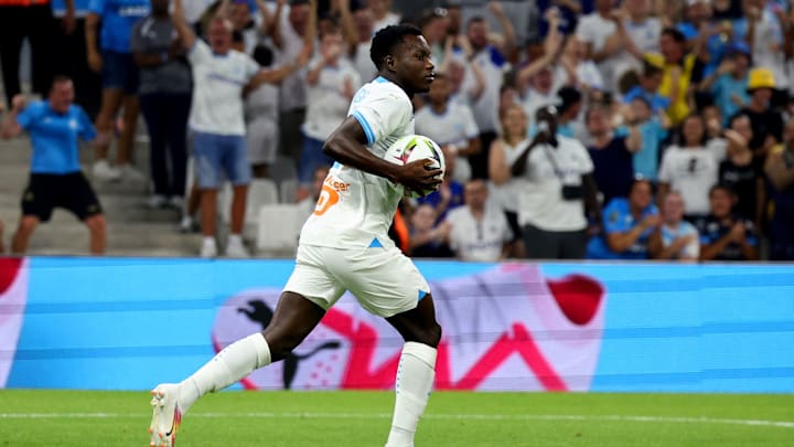 Régis Mughe, seul buteur de l'OM.