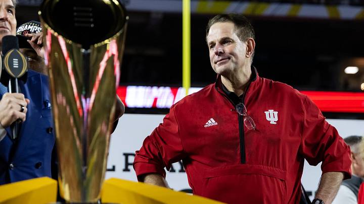 Jan 19, 2026; Miami Gardens, FL, USA; Indiana Hoosiers head coach Curt Cignetti after defeating the Miami Hurricanes in the College Football Playoff National Championship game at Hard Rock Stadium. Mandatory Credit: Mark J. Rebilas-Imagn Images Jan 19, 2026; Miami Gardens, FL, USA; Indiana Hoosiers head coach Curt Cignetti after defeating the Miami Hurricanes in the College Football Playoff National Championship game at Hard Rock Stadium. Mandatory Credit: Mark J. Rebilas-Imagn Images