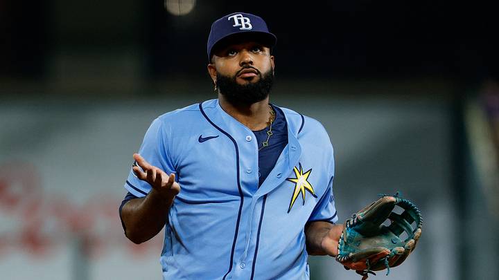 Aug 3, 2026; Denver, Colorado, USA; Tampa Bay Rays third baseman Junior Caminero (13) reacts in the eighth inning against the Colorado Rockies at Coors Field. Mandatory Credit: Isaiah J. Downing-Imagn Images Aug 3, 2026; Denver, Colorado, USA; Tampa Bay Rays third baseman Junior Caminero (13) reacts in the eighth inning against the Colorado Rockies at Coors Field. Mandatory Credit: Isaiah J. Downing-Imagn Images