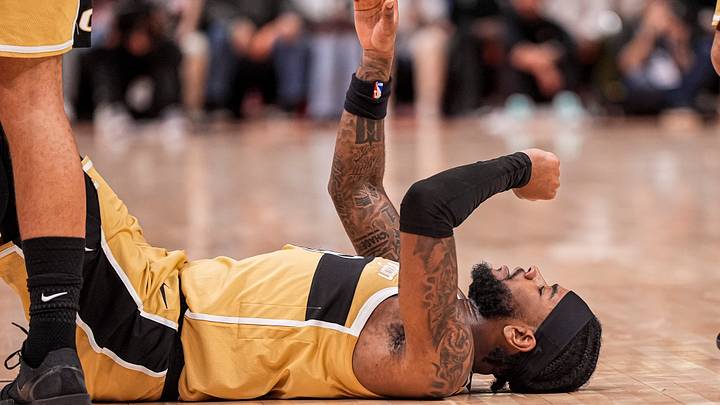 Feb 26, 2026; Atlanta, Georgia, USA; Washington Wizards guard Jaden Hardy (8) reacts after being knocked to the floor against the Atlanta Hawks during the second half at State Farm Arena. Mandatory Credit: Dale Zanine-Imagn Images Feb 26, 2026; Atlanta, Georgia, USA; Washington Wizards guard Jaden Hardy (8) reacts after being knocked to the floor against the Atlanta Hawks during the second half at State Farm Arena. Mandatory Credit: Dale Zanine-Imagn Images
