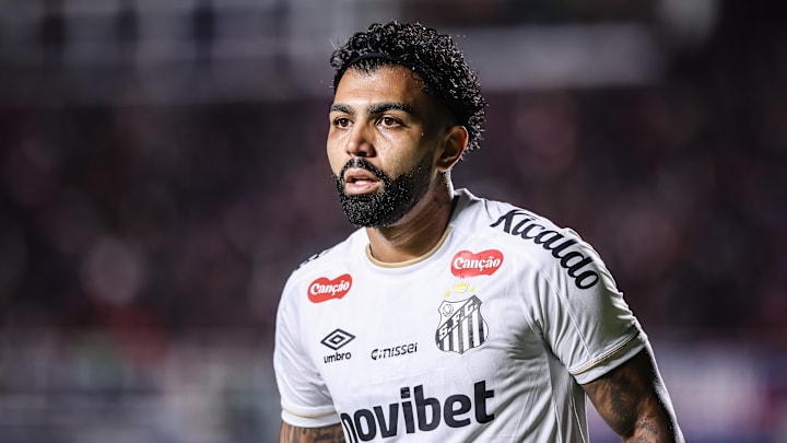 Gabigol se colocou à disposição para defender o Santos no gramado do Allianz Parque