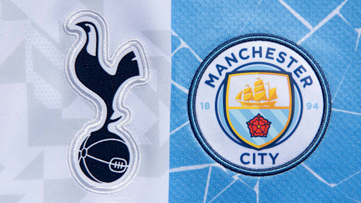 The Club Badges of Tottenham Hotspur and Manchester City