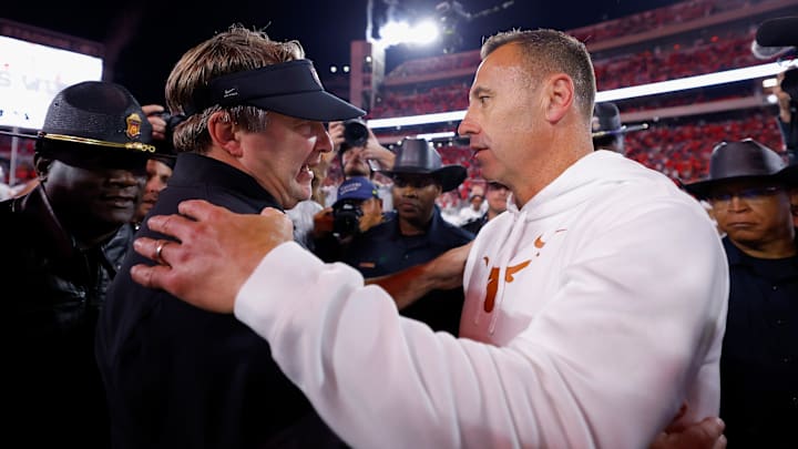 Kirby Smart, Steve Sarkisian, Texas v Georgia