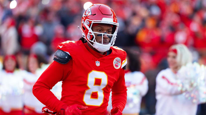 Kansas City Chiefs wide receiver DeAndre Hopkins (8) against the Buffalo Bills in the AFC Championship Game.