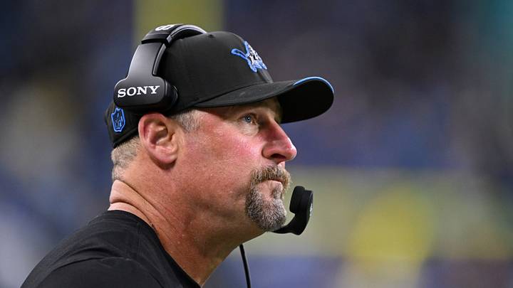 Detroit Lions head coach Dan Campbell looks on from the sidelines