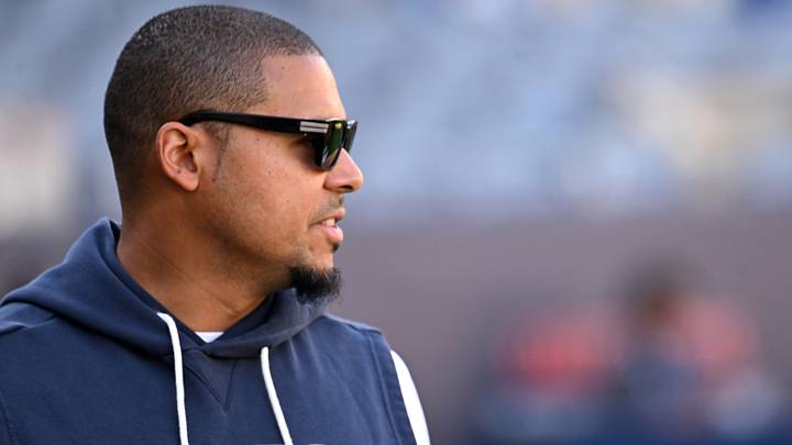 Chicago Bears general manager Ryan Poles looks on before the game against the New York Jets at Soldier Field. Mandatory Credit: Matt Marton-Imagn Images Chicago Bears general manager Ryan Poles looks on before the game against the New York Jets at Soldier Field. Mandatory Credit: Matt Marton-Imagn Images