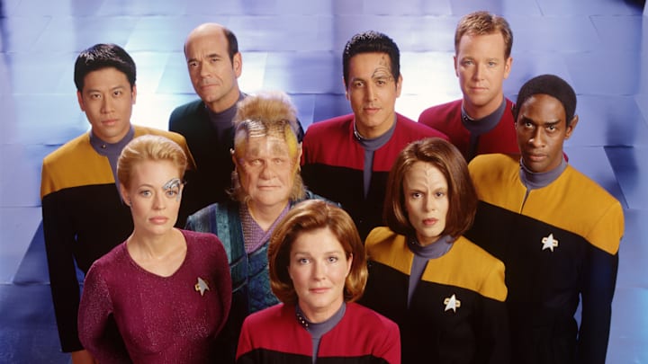 Cast Members Of The United Paramount Network's Sci Fi Television Series Star Trek: Voyag Cast Members Of The United Paramount Network's Sci Fi Television Series Star Trek: Voyag