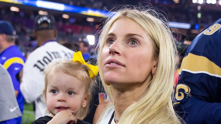 Kelly Stafford, wife of Los Angeles Rams quarterback Matthew Stafford. Kelly Stafford, wife of Los Angeles Rams quarterback Matthew Stafford.