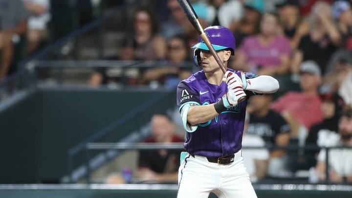 Aug 22, 2026; Phoenix, Arizona, USA; Arizona Diamondbacks right fielder Corbin Carroll (7) looks to bat again the Cincinnati Reds in the third inning at Chase Field. Mandatory Credit: Anna Carrington-Imagn Images Aug 22, 2026; Phoenix, Arizona, USA; Arizona Diamondbacks right fielder Corbin Carroll (7) looks to bat again the Cincinnati Reds in the third inning at Chase Field. Mandatory Credit: Anna Carrington-Imagn Images