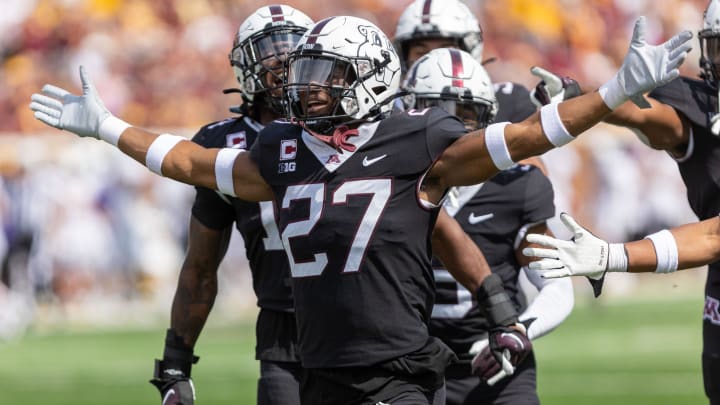 Sep 10, 2022; Minneapolis, Minnesota, USA; Minnesota Golden Gophers defensive back Tyler Nubin (27) Sep 10, 2022; Minneapolis, Minnesota, USA; Minnesota Golden Gophers defensive back Tyler Nubin (27)