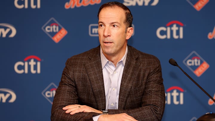 Dec 19, 2022; NY, NY, USA; New York Mets general manager Billy Eppler introduces pitcher Kodai Senga