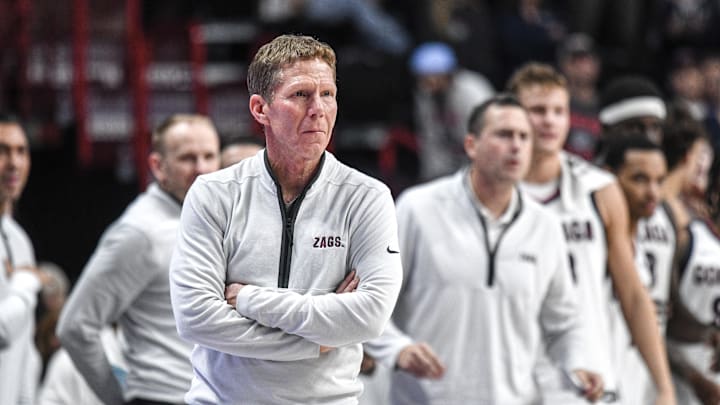 Gonzaga Bulldogs head coach Mark Few. Gonzaga Bulldogs head coach Mark Few.