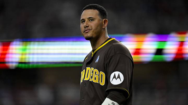 Jun 21, 2026; Arlington, Texas, USA; San Diego Padres third baseman Manny Machado (13) walks off the field after he strikes out against the Texas Rangers during the fifth inning at Globe Life Field. Mandatory Credit: Jerome Miron-Imagn Images Jun 21, 2026; Arlington, Texas, USA; San Diego Padres third baseman Manny Machado (13) walks off the field after he strikes out against the Texas Rangers during the fifth inning at Globe Life Field. Mandatory Credit: Jerome Miron-Imagn Images