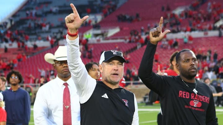   Texas Tech Red Raiders head coach Joey McGuire . Mandatory Credit: Michael C. Johnson-Imagn Images