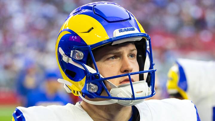 Los Angeles Rams kicker Harrison Mevis. Los Angeles Rams kicker Harrison Mevis.