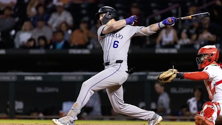 Colorado Rockies infielder Charlie Condon