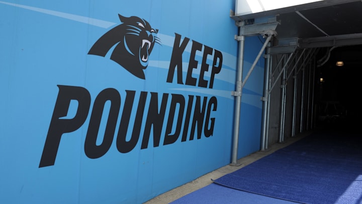 Keep Pounding sign at Bank of America Stadium