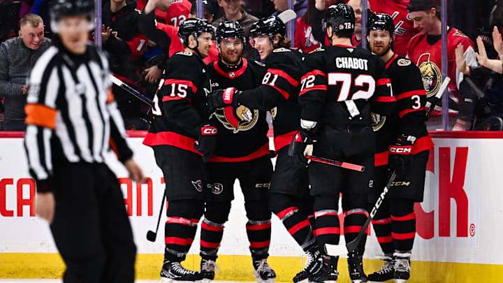 Nick Jensen, Thomas Chabot, Matthew Highmore, Angus Crookshank, Adam Gaudette