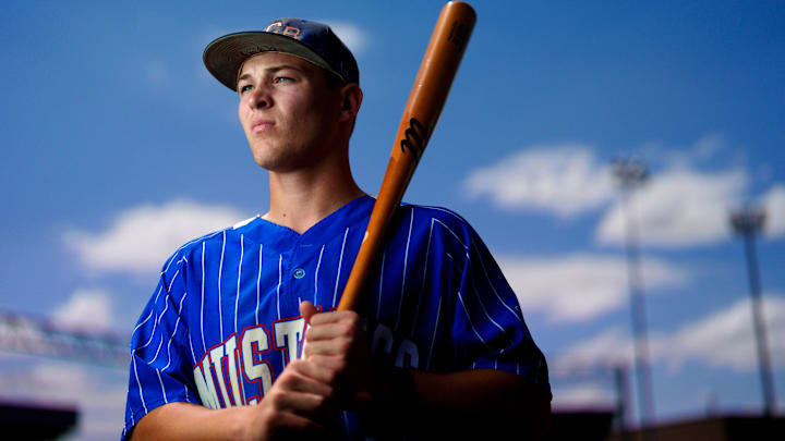 All-state baseball player of the year, Fort Cobb-Broxton's Eli Willits, is pictured in Edmond, Okla., Friday, June 6, 2025.