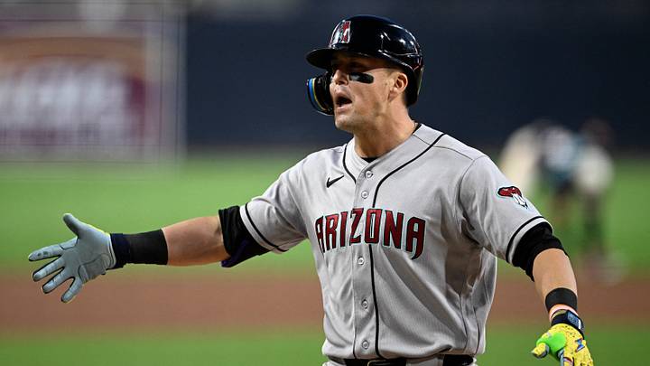 Sep 25, 2026; San Diego, California, USA; Arizona Diamondbacks left fielder Lars Nootbaar (21) celebrates after hitting a solo home run during the first inning against the San Diego Padres at Petco Park. Mandatory Credit: Denis Poroy-Imagn Images Sep 25, 2026; San Diego, California, USA; Arizona Diamondbacks left fielder Lars Nootbaar (21) celebrates after hitting a solo home run during the first inning against the San Diego Padres at Petco Park. Mandatory Credit: Denis Poroy-Imagn Images