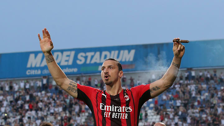 Ibrahimovic celebró el título de la Serie A