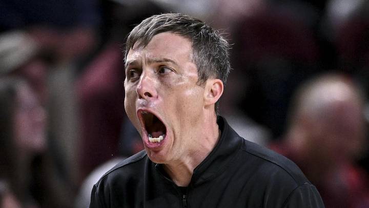 Mar 3, 2026; College Station, Texas, USA; Texas A&M Aggies head coach Bucky McMillan reacts during the second half against the Kentucky Wildcats at Reed Arena. Mandatory Credit: Maria Lysaker-Imagn Images Mar 3, 2026; College Station, Texas, USA; Texas A&M Aggies head coach Bucky McMillan reacts during the second half against the Kentucky Wildcats at Reed Arena. Mandatory Credit: Maria Lysaker-Imagn Images