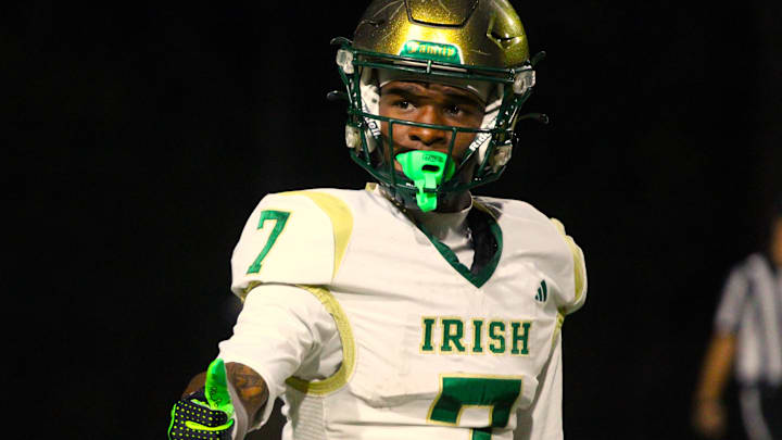 Tyreek King lines up for the play.