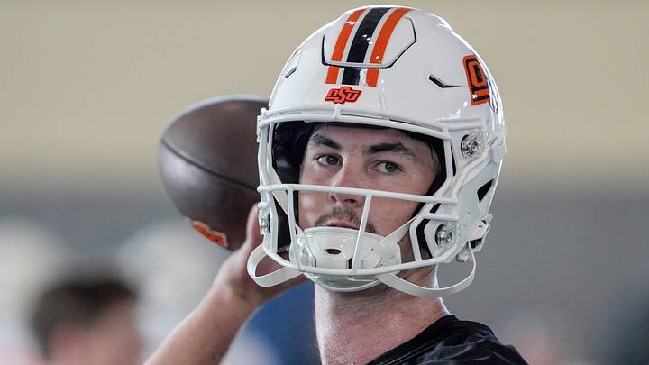 Oklahoma State quarterback Drew Mestemaker. Oklahoma State quarterback Drew Mestemaker.
